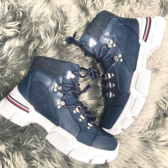 Tommy Hilfiger Logo Lace-Up Sneakers Boots - Picture 5 of 5